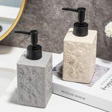 Ceramic Press Lotion Dispenser Bottle, Bathroom Vanity Soap Dispenser For Shampoo, Conditioner & Body Wash. Ideal For Hotels, Kitchens And Shower Rooms, Wabi-Sabi Aesthetic Decor, Essential Refill Storage Container For Household Use - Multicolor - View 3