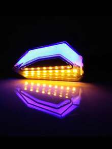 2 Direccionales Focos Faros Led Motocicleta Efecto Neon Tmax - Azul - Ver 4