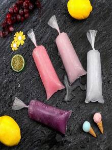 1/50/100/200pcs 30cm*5.5cm Candy Bags, Ice Cream Mold Bags, Plastic Ice Candy Bags, Rectangular Self-Sealing, Durable And Fresh-Keeping, Suitable For Making Ice Cream, Yogurt, Candy, Also For Parties, Travel, Weddings, Birthdays, Graduations, Bachelorette Parties, Kitchen, Storage, Decoration, Outdoor And Other Occasions - Multicolor - View 2