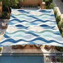 Outdoor Beach Canopy, Multiple Specifications Available, Colorful Wave Pattern UV Protection Sun Shade Sail, Ideal For Patio, Garden, Backyard, Deck, Pool, Beach, Playground, Relaxed Outdoor Leisure  (Excluding Poles) (Excluding Ropes) - Default - View 6