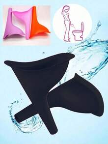 Portable Women's Urination Device, Soft Silicone Material Standing Urinal, Leak-Proof And Splash-Proof Design, Easy To Clean And Foldable, Essential For Outdoor Travel And Camping - A - View 10