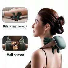 Bionik Heizung Massagegerät, Schulter & Nacken Elektrisch Akupunkt Massage Meister, kabellos tragbares Design, elektrische Deep Tissue 3D Knetmassage Kissen, 3 Geschwindigkeitsstufen, perfektes Halloween oder Weihnachtsgeschenk für Liebste, Freunde und Senioren. - Verschiedenfarbig - Übersicht 13