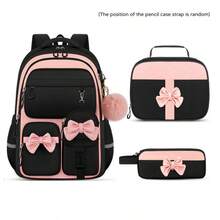 4pcs Bowknot Girls Backpack, Handbag, Coin Purse, Pencil Case, Travel School Daily Use Backpack, Back To School Gift - A - View 15