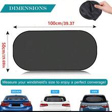 Car Rear Window Sunshade, Vehicle Protective Cover, Car Rear Window Sunshade Net, Heat Insulation And UV Protection - A - View 2