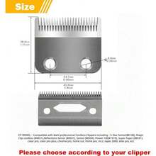 Precision Blades Specifically Designed For Hair Clippers, Compatible With Clipper Heads For Models 8504, 8148, 1919, And 8591. Replacement Blades For 2-Hole Adjustable Clipper Heads. - A - View 4