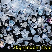 30克/包混合DIY珠子套装，包含花朵和叶子形状，适用于制作珠宝、钥匙扣、项链、手链和手工配件。 - 異形植物花 - 查看 20