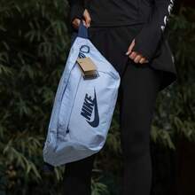 Nike Large Capacity Fashionable Zipper Closure Sports Casual Versatile Shoulder Crossbody Bag Waist Bag Unisex Couple Style Blue - Baby Blue - View 3