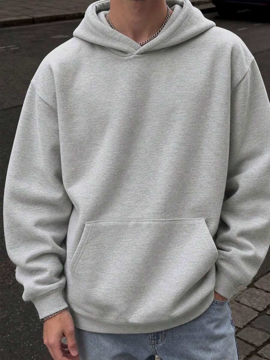 1pc Teen Boys Versatile, Personalized, Fashion, Loose Fit Pullover Sweatshirt, Spring/Autumn - Grey - View 1