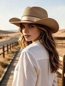 1 pezzo Cappello da spiaggia estivo da donna, cappello di paglia intrecciato a mano semplice classico di colore unito, cappello protettivo dal sole, adatto per la spiaggia, San Valentino e altre occasioni, disponibile in più colori, cappello da sole con tesa corta, scelta perfetta per le donne, adatto per viaggi in spiaggia, escursioni, stile elegante casual bohémien - cappello di paglia - Visualizzare 11