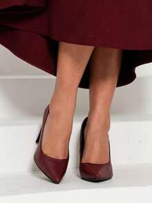 Women's 11cm High Heel Stiletto Pumps Luxury Angela Galvão Classic Congress Winter - Napa Intense Marsala - View 3