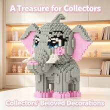This 3380-Piece Building Block Elephant Is Cute And Adorable, Making It A Perfect Gift And An Excellent Choice For Couples And Parents. The Assembly Difficulty Is Relatively High. It's A Perfect Gift For Christmas, Halloween, And The Back-To-School Season. - Multicolor - View 6