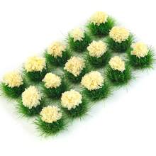 15 Peças Mini Tufos de Grama Estática com Aglomerados de Flores Coloridas, Kit de Modelo de Cenário Floral em Miniatura, Acessórios de Paisagem DIY para Modelos Militares de Wargaming, Layouts de Ferrovias de Trem, Jardins de Fadas de Casa de Bonecas, Decoração de Artesanato de Micro Paisagem - Multicolorido - Visão 19