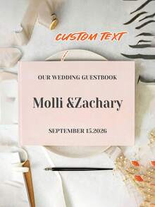 Custom Linen Wedding Guest Book, Personalized Linen Hardcover Photo Album, Photo Guest Book, Wedding Keepsake & Anniversary Commemorative Album - Multicolor - View 16