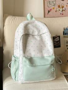 Women's Striped Print Backpack, Student School Bag, Waterproof Casual Backpack, Multi-Pocket Design, Suitable For School And Weekend Travel - Multicolor - View 18