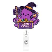 1pc Halloween Turtle Octopus Starfish Retractable Badge Reel Clip For Healthcare - Multicolor - View 8