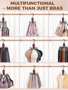 1PC Multi-Purpose Swivel Hook, Belt Rack Closet Organizers And Storage For Hanging Belt, TiesRotatable Hoodie Organizer For Closet, Hoodies Holder, Metal Space Saving Closet Organizers And Storage - Vintage Color - View 6
