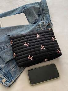 Nicekee Simple And Atmospheric Retro Practical Texture Quilted Clutch With Butterfly Print Design, Suitable For Outdoor Camping And Short Trips. - Multicolor - View 10