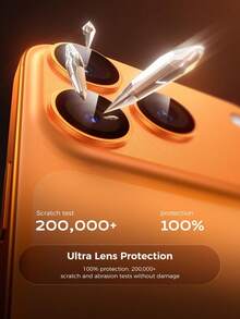 SDYIGOE 1入 17 Pro / 17 Pro Max 相機鏡頭保護貼，全覆蓋金屬鋁合金鏡頭膜，HD 高清防刮 - 橘色 - 查看 3