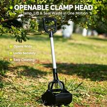 Outdoor Pet Long-Handled Poop Scoop Handle-Type Dog Poop Pickup Tool Suitable For Outdoor Dog Walks. - Black - View 2