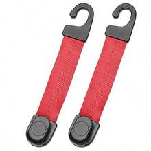 2PCS Oxford Fabric Seat Back Extension Hooks, Universal Fit For All Cars, Sturdy And Durable, Storage And Decoration In One - Woven Seat Belt Hook - View 12