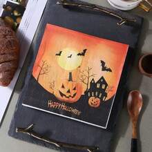 20入/包萬聖節派對紙巾，雙面印刷，一次性餐桌裝飾，適用節日晚餐主題派對用品，派對餐桌裝飾用品 - 彩色 - 查看 6