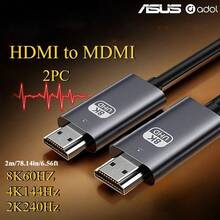 Kabel Mirroring Layar ASUS 8K Tipe C ke HDMI 2.1 8K60Hz 4K144Hz 2K240Hz Kabel Video Gaming Male ke Male Kabel Layar Definisi Tinggi Kompatibel dengan Laptop Ponsel Monitor TV - View 7