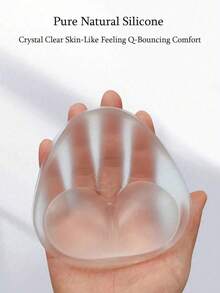 1 Pair Summer Waterproof Invisible Silicone Push-Up Breast Pads, Bikini Swimsuit Inserts, Essential For Beach Travel And Vacation - Transparent Style A-2pcs - View 5