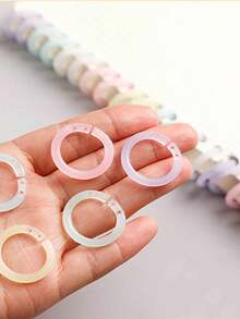 20pcs/Box Colorful Loose Leaf Binder Rings, Detachable Binding Rings, Plastic Perforated File Rings, Used For Binding Reports And Documents, Notebooks, Back To School, School Supplies, Back To School, School, School Supplies, School Supplies - A - View 6