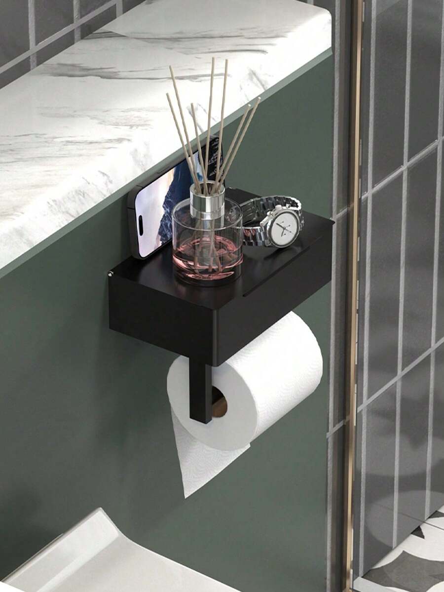 1件式附置物架衛生紙架，浴室濕紙巾分發器，壁掛式衛生紙架，浴室配件
