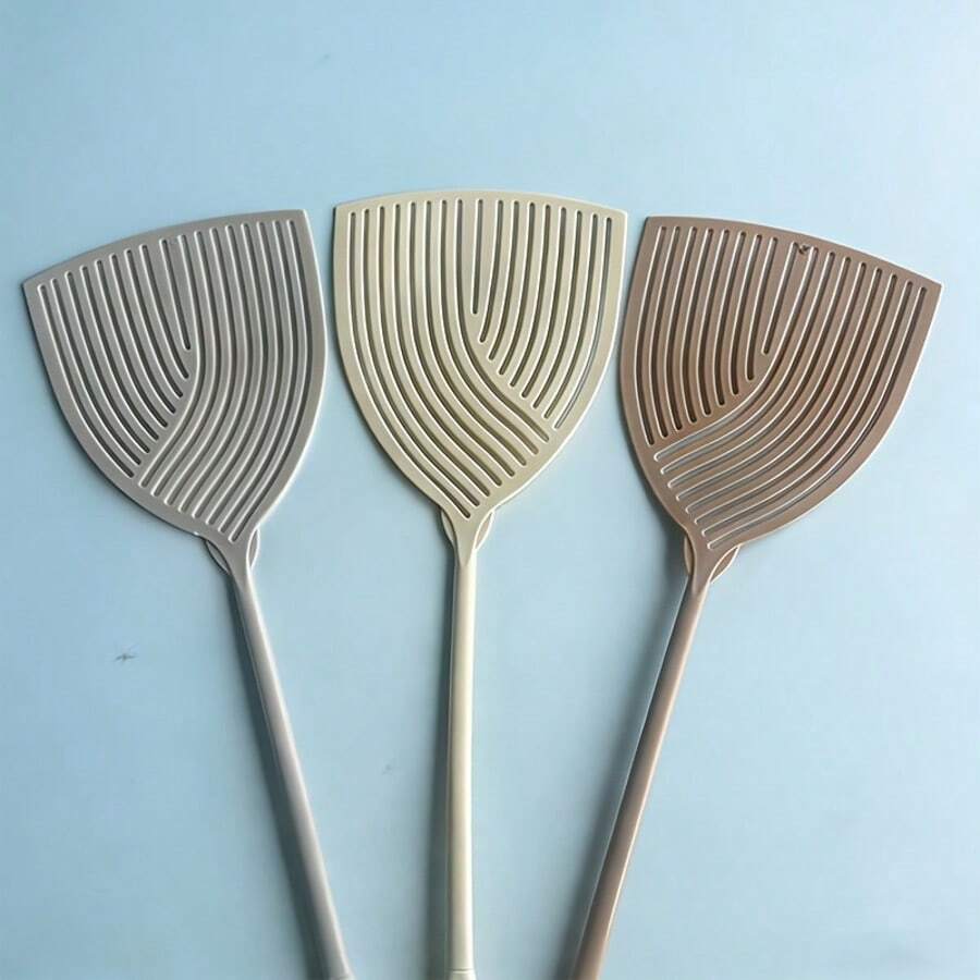 Thick Handle Long Strip Textured Unbreakable Plastic Mosquito Swatter, Durable Daily Essential. A Mosquito Killing Tool. It Features A Long Handle And Textured Surface, Easy To Grip, A Must-Have Household Item. - A - View 1