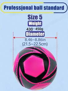1pc Size 5 Adult Competition Football For Outdoor Sports, Multi-Color Training Football For Teenagers And Students, Beach, Indoor, Outdoor PU Football - Multicolor - View 4