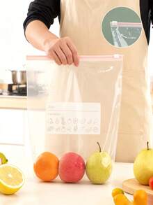 30/10/2pcs Zipper Reusable Food Storage Bags, Transparent Sealed Kitchen Portion Bags, Vegetable Fruit Storage Fresh-Keeping Bags, Travel Camping RV Kitchen Storage Accessories, Refrigerator Freezer Bags - View 4