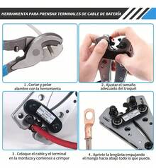 Pinzas De Presión Hexagonal + Cortador De Cables +60 Bornes - A - Ver 6