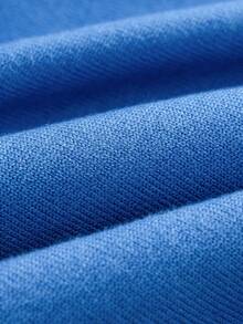 Solid Color Versatile Minimalist Elegant Knit Cardigan - Blue - View 8
