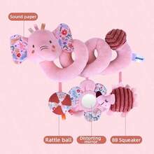 1pc Cute Plush Elephant & Rabbit Doll, Hanging Decoration For Baby Stroller, Early Educational Doll Suitable For Newborn Gift - Multicolor - View 11