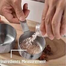 5pcs Measuring Spoon Set + 10pcs Measuring Cup Set, 5pcs Measuring Spoons + 5pcs Measuring Cups, Stackable Stainless Steel Measuring Cups And Spoons, Suitable For Dry Or Liquid Ingredients, Cooking And Baking Kitchen Tools, Kitchen Supplies, Baking Tools - Multicolor - View 3