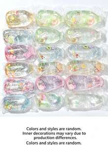 1pc Random Color Drift Bottle Soft Colorful Toy Stress Relief Bottle Christmas Halloween Easter Birthday Party Gift - Multicolor - View 5