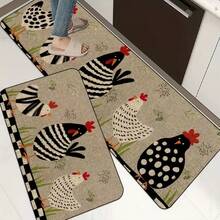 1pc Quick-Dry Country Style Kitchen Mat With 3D Animal Print - Ideal For Home Decor And Bathroom Floor - Camel - View 8