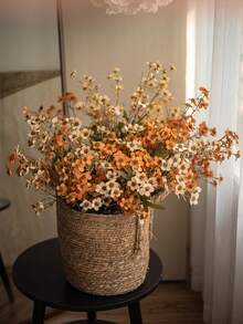 1 Flower Bouquet For Christmas, Living Room, And Fall Home Decor; Artificial Flowers For Decoration; Artificial Plants For The Living Room; Wedding Decorations; Bathroom And Bedroom Decor. - Multicolor - View 6