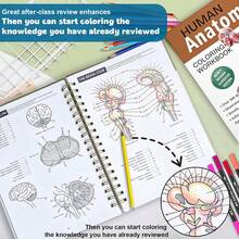 (134pages/602g)Human Anatomy Coloring Workbook: Spiral-Bound | Medical Anatomy Workbook With Detailed Illustrations, Body Systems Learning Activity Book, Study Guide For Nursing Students, Medical Students & Healthcare Learners - Spiral-bound - View 5