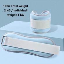 1 Pair Ankle Weights - 1.3/2.2/3.3 Lbs Per Pair, Adjustable Arm And Leg Weights, Suitable For Walking, Running, Pilates And Home Fitness, With Comfortable Straps - With Strap - View 10