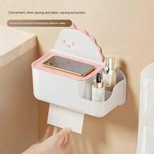 Luxury Bathroom Tissue Box Premium Toilet Paper Holder Multifunctional Spring-Loaded Lift-Up Dispenser - Multicolor - View 4