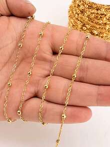 100cm/200cm Stainless Steel Ball Chain, Suitable For DIY Necklaces, Bracelets, Anklets And Other Jewelry, Handmade Beaded Chain Jewelry Making Chain - Beads Chains - View 1