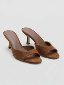 Summer New Women's Mule Style High Heel Sandals - Brown - View 6