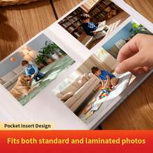 1pc Premium Photo Album, Fits 6-Inch 200 Pockets, Suitable For Family, Full Moon, First Birthday Gifts, Organizing Baby's Daily Photos - 1PC - View 4
