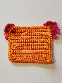 1pc Handmade Crochet Cartoon Chick Cup Mat, Heat Insulation Pad, Anti-Scald Coffee/Beverage/Tea Cup Coaster, Cute Office Desk Accessory, Home Decor - Multicolor - View 24