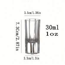 2pcs/6pcs/12pcs Star Crystal Glass Cups, 1oz Capacity (Please Pay Attention To Size And Capacity When Purchasing), Featuring Geometric Star Pattern Design, Smooth And Non-Slip Body, Perfect For Home Use, Reusable. These Cups Are An Ideal Choice For Quality Living-Both Practical And Festive Beverage Containers. - View 11