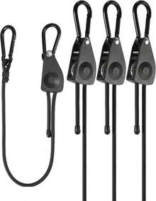 8 Pcs 48 Inch Adjustable Carabiner Bungee Cords With Hooks, Effortlessly Adjusts From 7" To 48", Heavy-Duty Black Bungee Straps With UV Protection & Superior Stretch For Cargo, Bikes, Luggage, Carts, Trucks & More - Heavy Duty - View 5