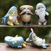 1pc Japanese Healing‑Style Mofusand Ocean Cat Collectible, Assorted Adorable Ocean Pet Motifs, Soft Aesthetic Art Style, Soothing Vibe, Ideal For Desktop Display, Exquisite Hand‑Picked Present For Graduation Season & Birthday(Stochastic Style) - Multicolor - View 4