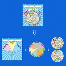 Rueda Interactiva de Aprendizaje de Inglés, Tablero de Calendario del Clima, Reconocimiento de Colores & Formas, Tabla de Aprendizaje Educativa Reutilizable - Ruleta de aprendizaje - Ver 12